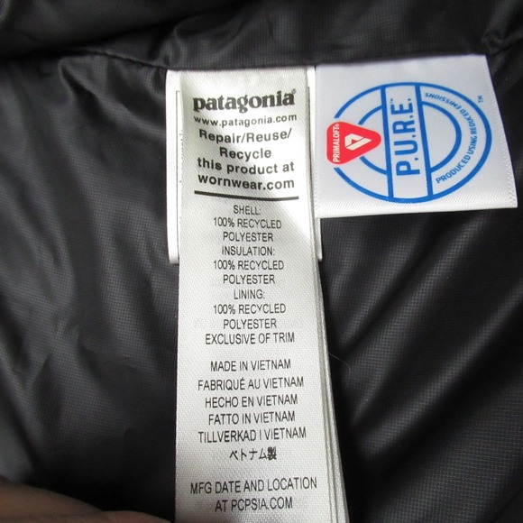 Patagonia Vest Mens XXL Black Prima Loft Nano Puff Quilted Light Insulated LOGO - Picture 7 of 12